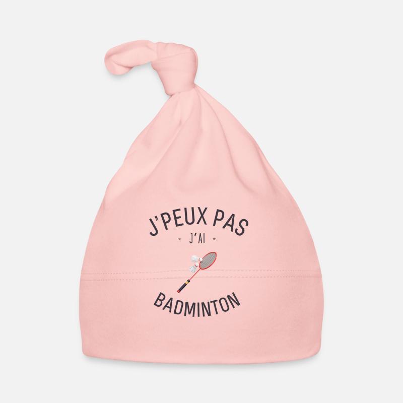 J'Peux pas j'ai Badminton - Bonnet bio Bébé - rose