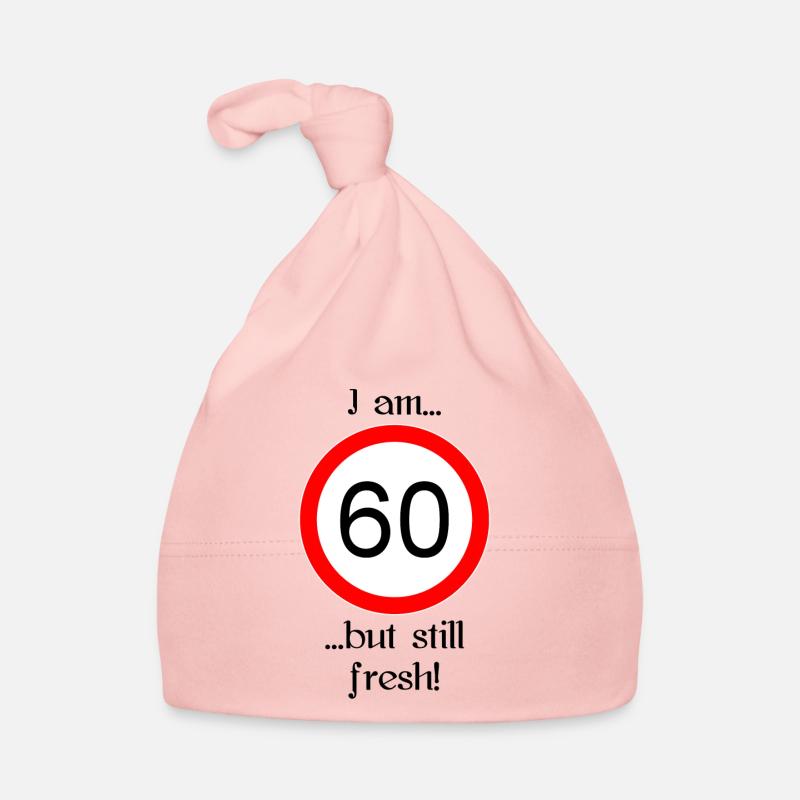 60 years but fresh script black Baby Bio-Mütze