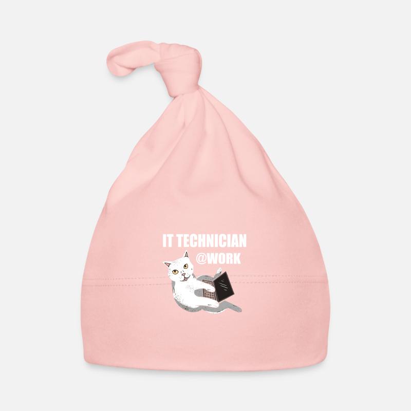 IT Technician Cat Programmer Techie Organic Baby Cap