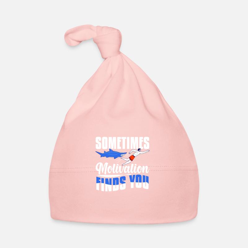 Manchmal findet dich die Motivation Schwimmer Baby Bio-Mütze
