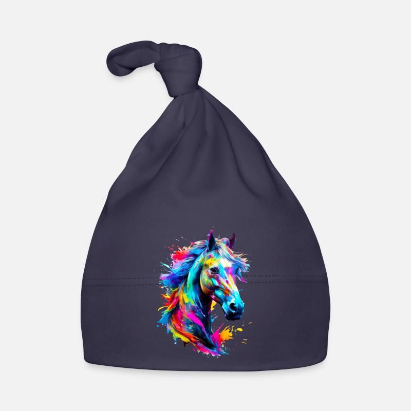 Bemaltes Pferd Baby Bio-Mütze