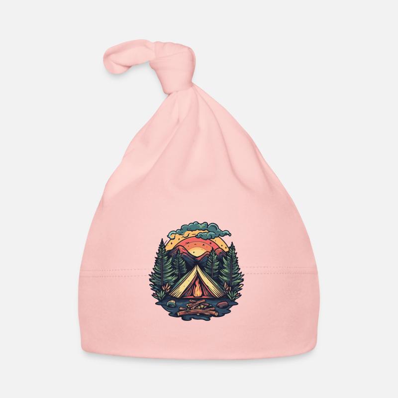 Camping Forest Tent Organic Baby Cap
