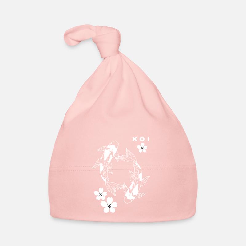 Koi. Carpe en fleurs de cerisier Bonnet bio Bébé