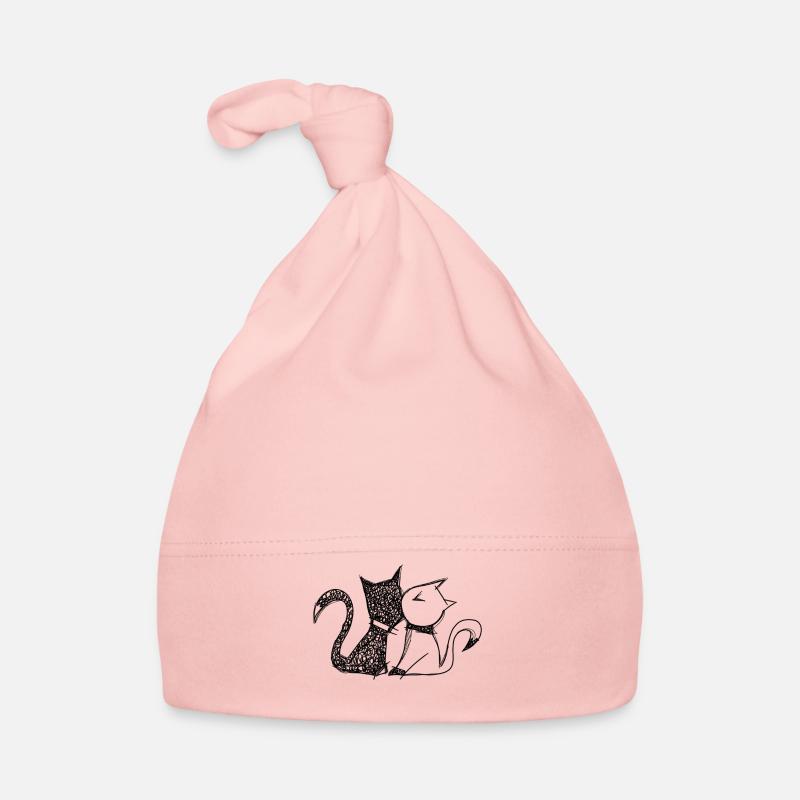 Chats câlins - Bonnet bio Bébé - rose