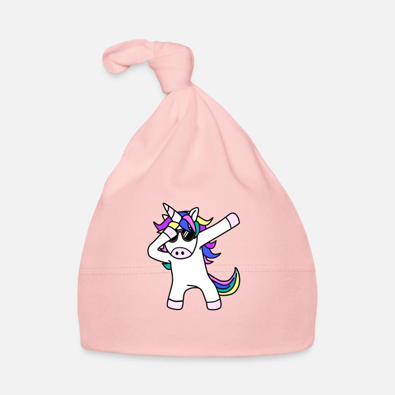 Dabbing Einhorn - Baby Bio-Mütze - Rosa