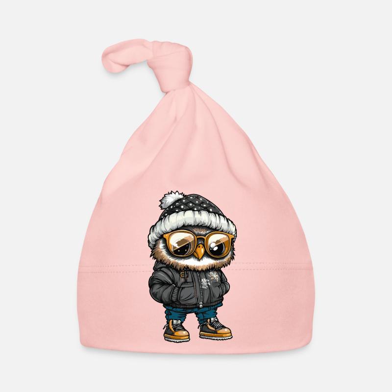 Eule Cool Comic Baby Bio-Mütze