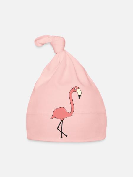 Flamingo - Organic Baby Cap - pink - Front