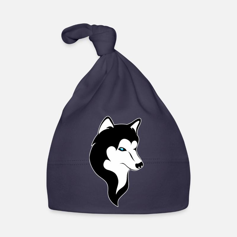 Silhouette Grave Yeux Bleus Bonnet bio Bébé