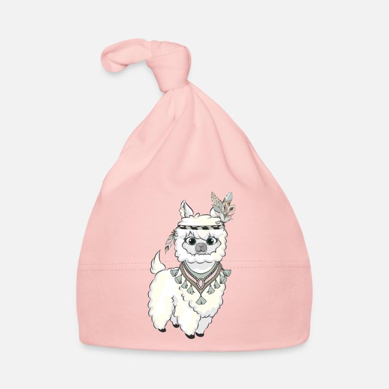 Alpaka Boho Federn Baby Bio-Mütze