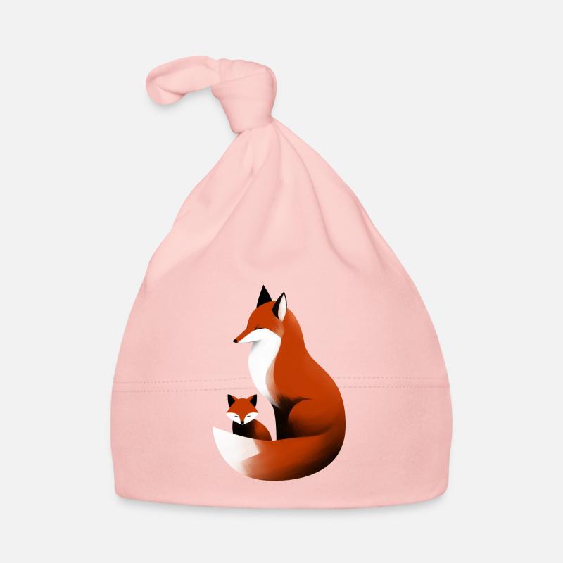 Famille de petits renards Bonnet bio Bébé