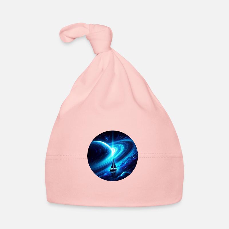 Fantasie Segelboot im Saturn Universum Baby Bio-Mütze