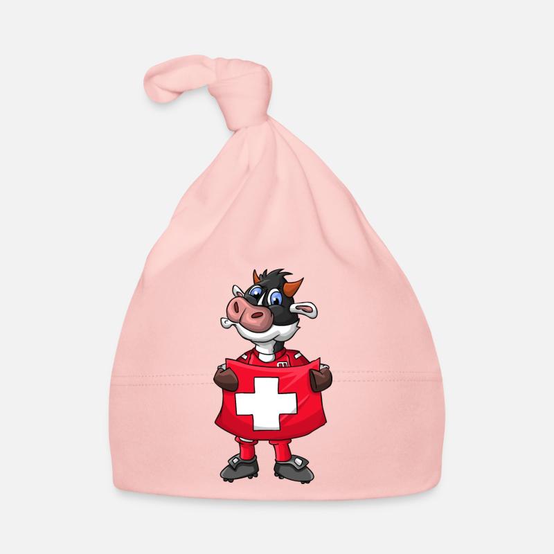 Vache fan suisse Bonnet bio Bébé