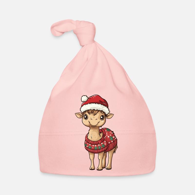 Bande dessinée de Noël à dos de chameau Bonnet bio Bébé