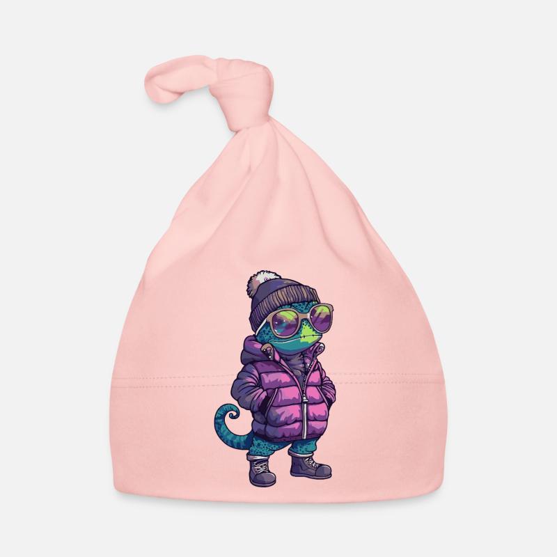 Caméléon Bande dessinée cool Bonnet bio Bébé