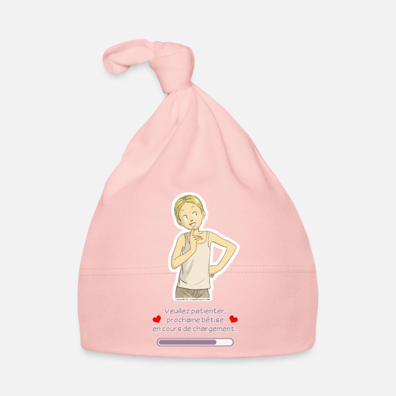Loading a Stupidity - Organic Baby Cap - pink