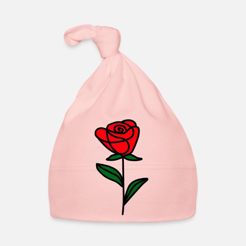 Rose minimaliste Bonnet bio Bébé