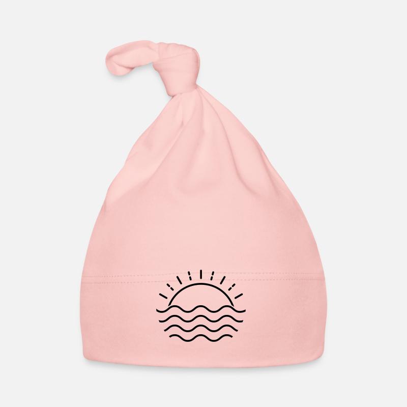 Summer Sunset Sea Organic Baby Cap