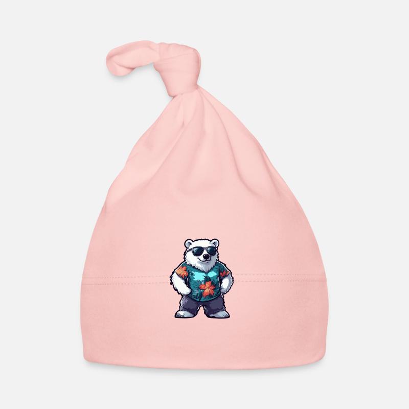 Eisbär Comic Urlaub Baby Bio-Mütze
