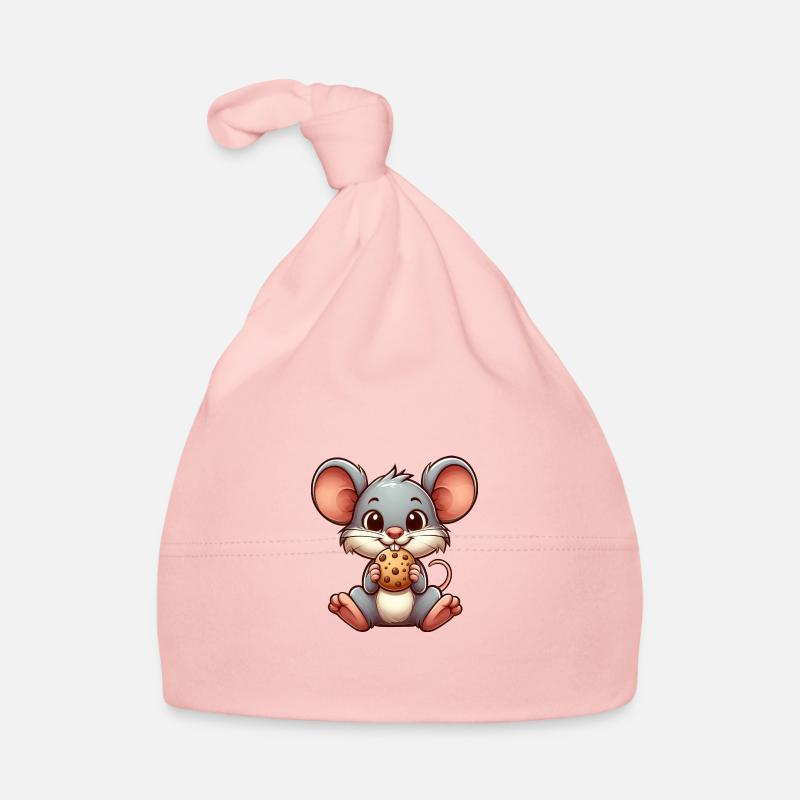 Mignon dessin animé chat grignotage biscuit Bonnet bio Bébé