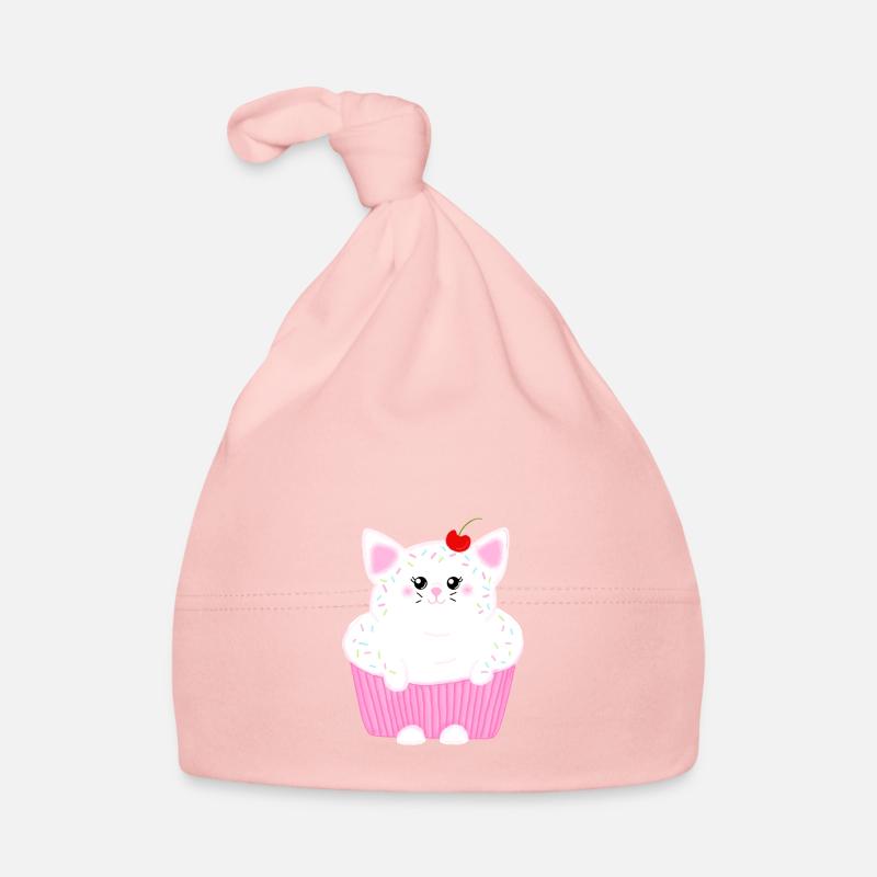 cupcake chat - Bonnet bio Bébé - rose