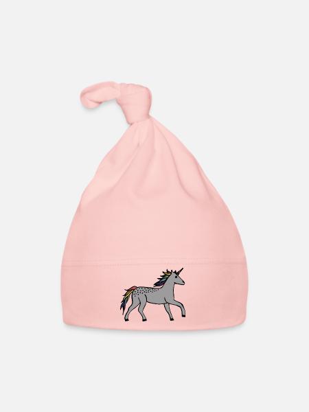 Cute Unicorn - Organic Baby Cap - pink - Front