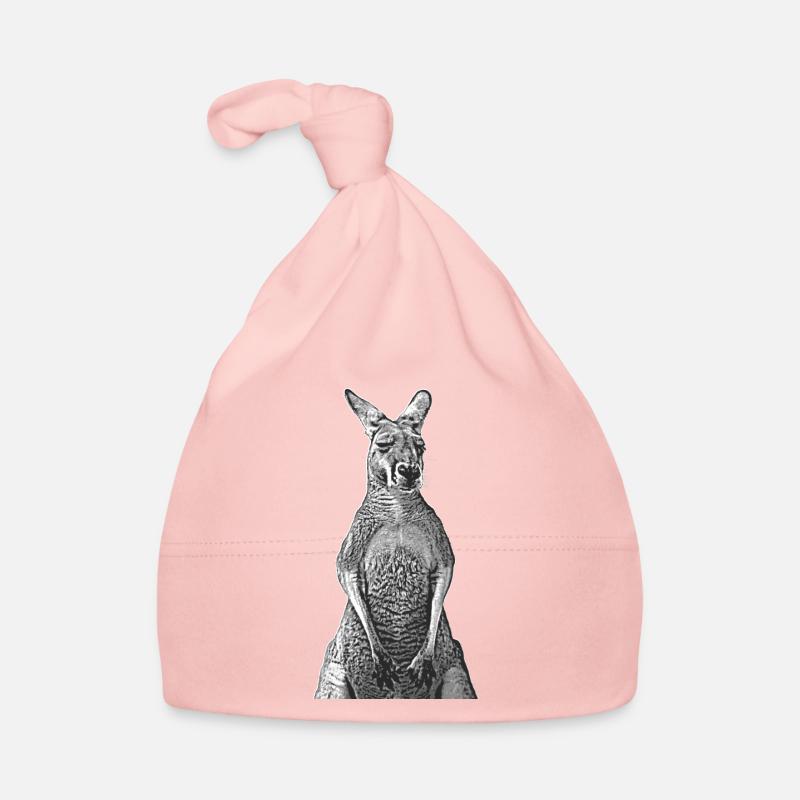 Kangaroo lineart Organic Baby Cap