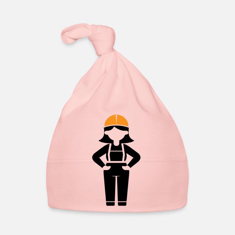 Construction Worker Woman Organic Baby Cap