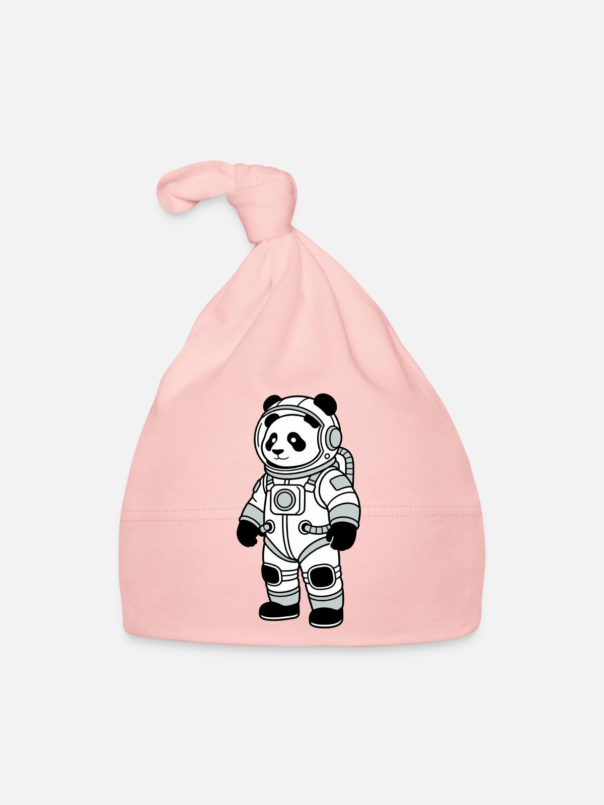Combinaison spatiale panda bear - Bonnet bio Bébé - rose - Devant