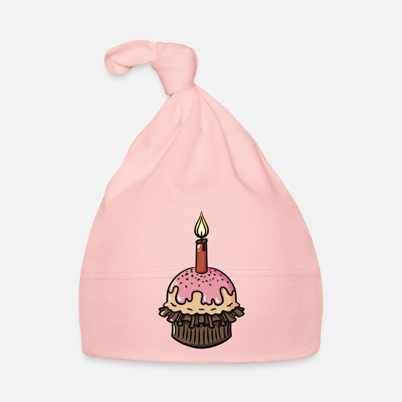 Muffin d’anniversaire avec idée cadeau à une seule bougie Bonnet bio Bébé