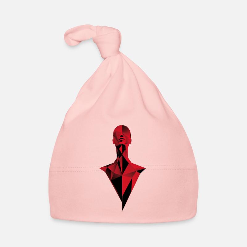 Humain de cristal rouge - Bonnet bio Bébé - rose