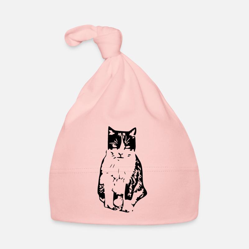 Cat black Organic Baby Cap