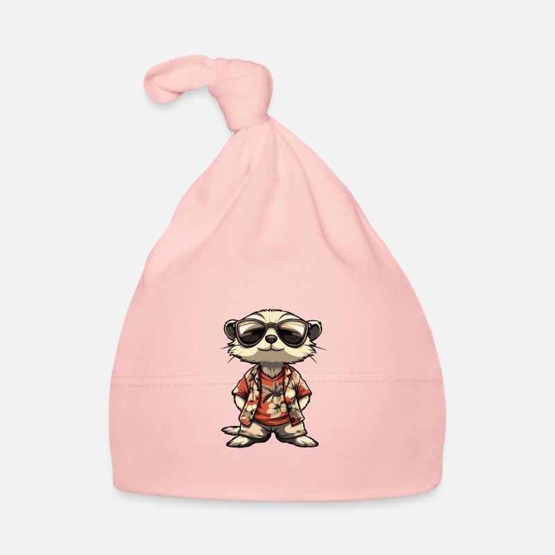 Erdmännchen Comic Urlaub Baby Bio-Mütze