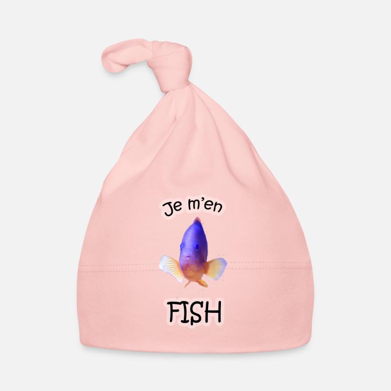 Je m'en Fish - Bonnet bio Bébé - rose