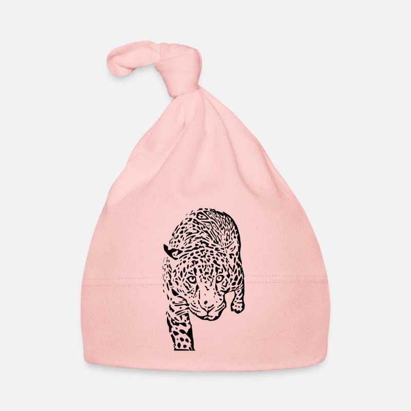 Leopard Black Black Leopard Organic Baby Cap