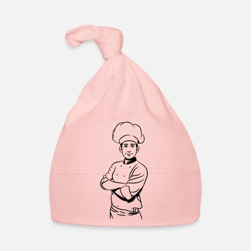 Cooking cook boil young man Organic Baby Cap