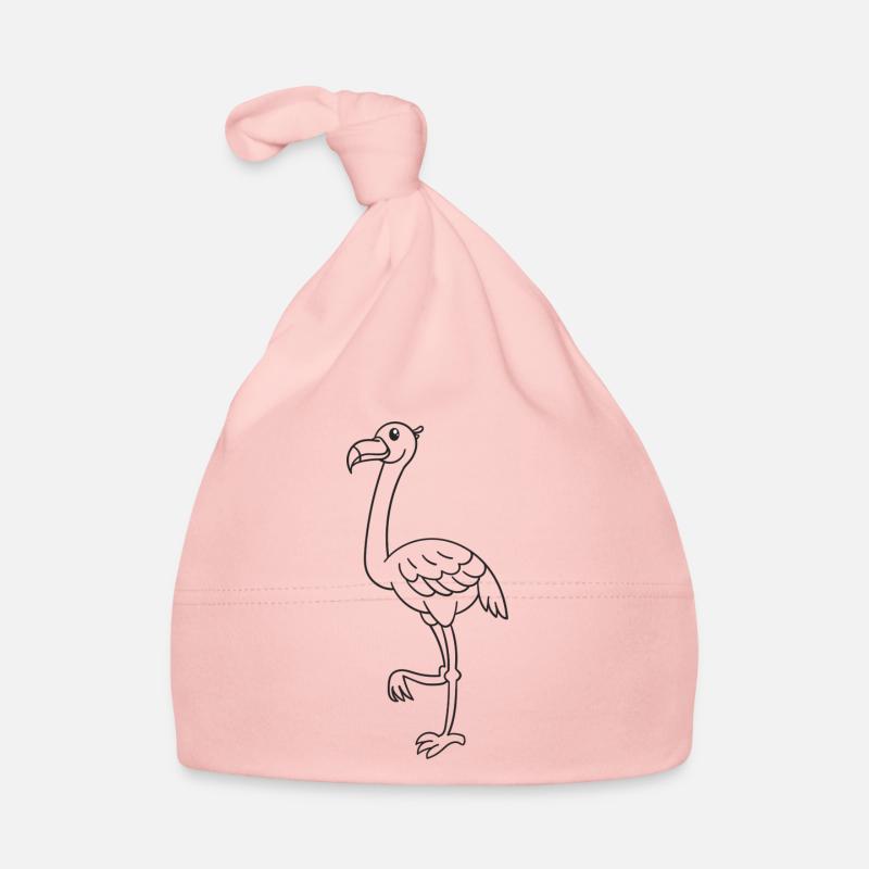 Flamant rose, oiseau, cadeau, idée cadeau Bonnet bio Bébé