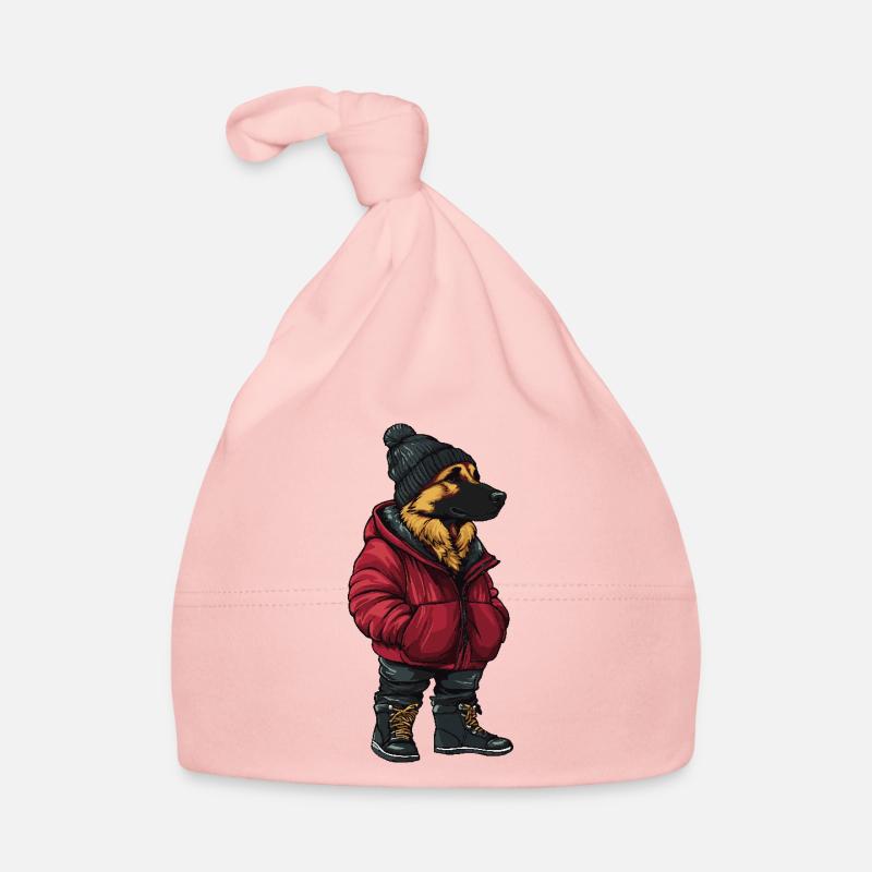 German Shepherd Funny Winter Organic Baby Cap