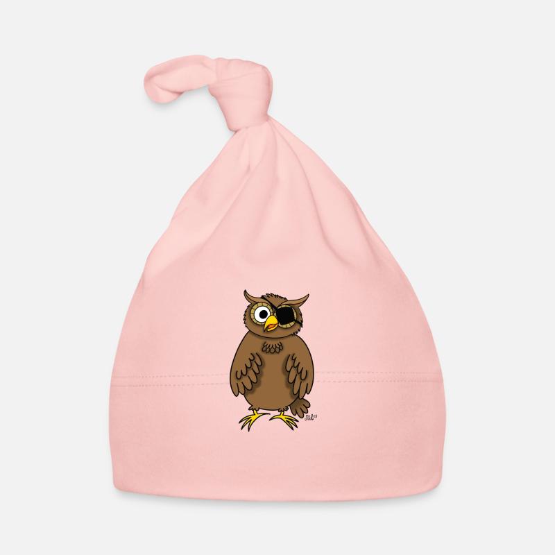 Pirateneule (Eule mit Augenklappe) Baby Bio-Mütze