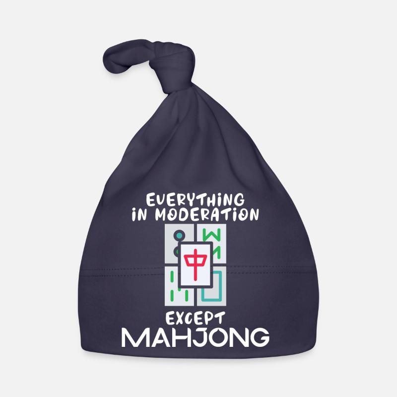 Everything in moderation except Mahjong Chinese Boardspi Organic Baby Cap