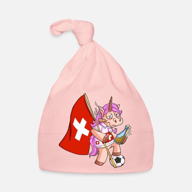 Schweizer Party Einhorn Baby Bio-Mütze