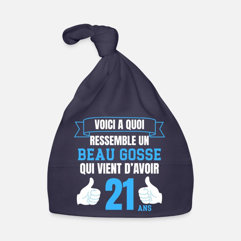 Birthday 21 Years Boy Funny Handsome Organic Baby Cap