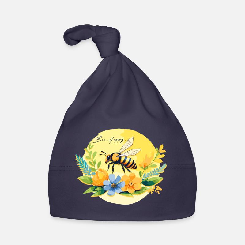 Bee Happy Organic Baby Cap