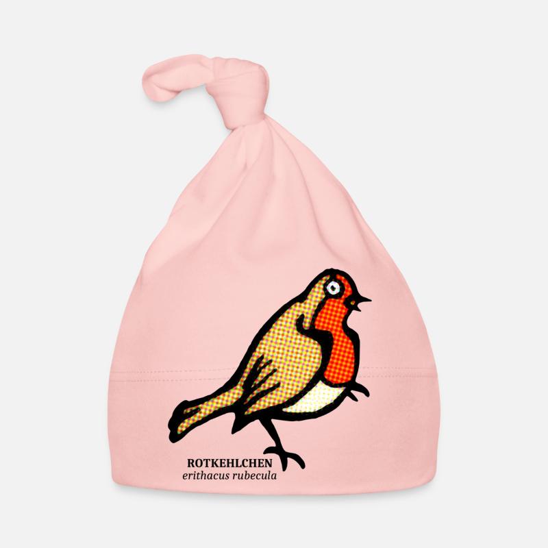 Rotkehlchen Erithacus rubecula Garten Vogel Party Baby Bio-Mütze
