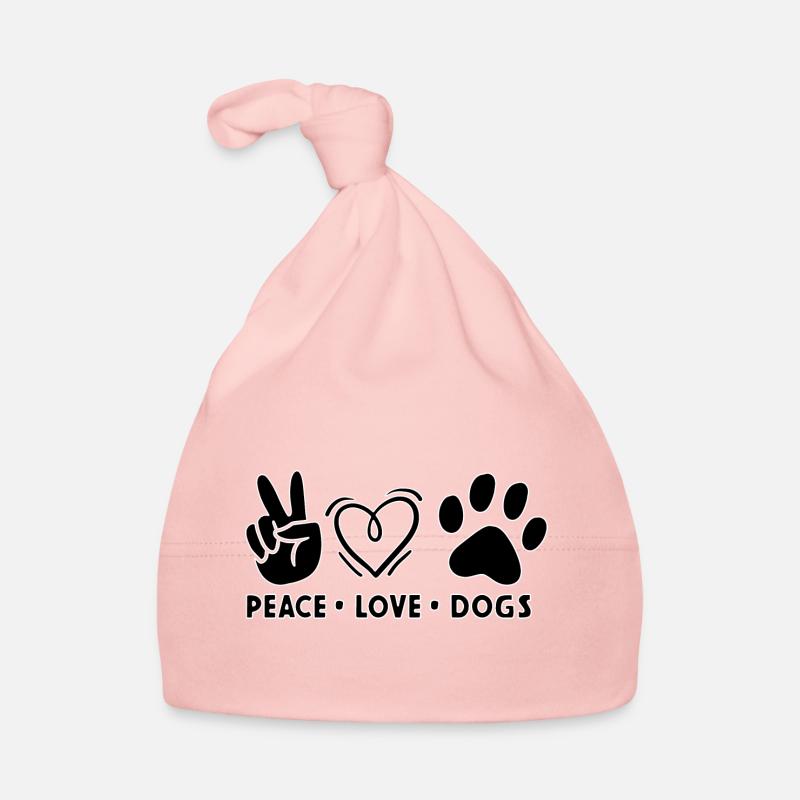Paix Amour Chiens Bonnet bio Bébé