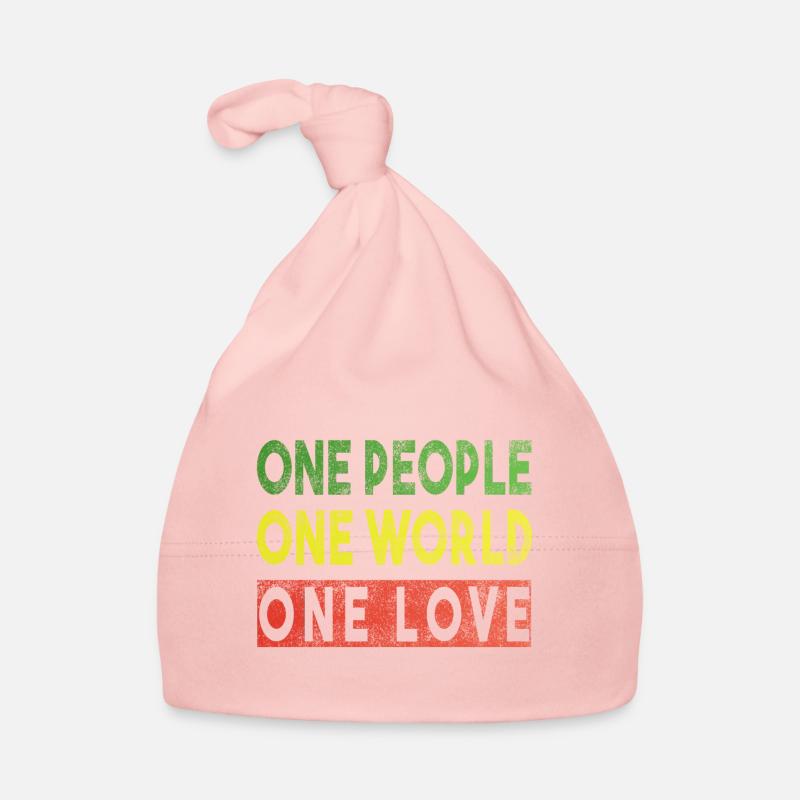 One People One World One Love Reggae Music Design Baby Bio-Mütze