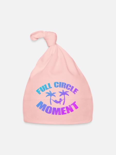 Full Circle Moment Palme Trash TV Design - Bonnet bio Bébé - rose - Devant