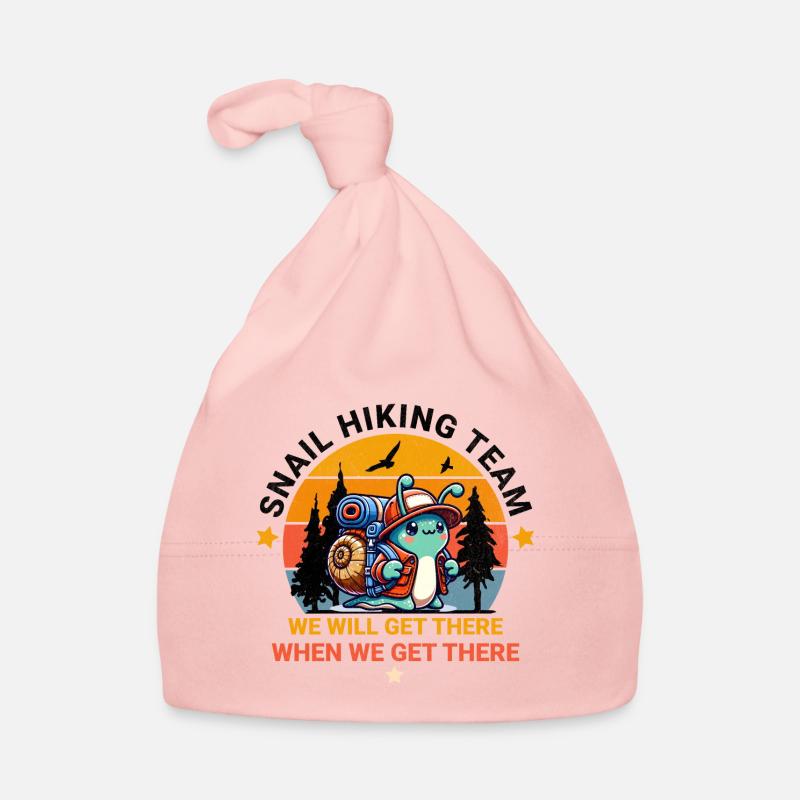 We Will Get There When We Get There Hiker Snail Organic Baby Cap