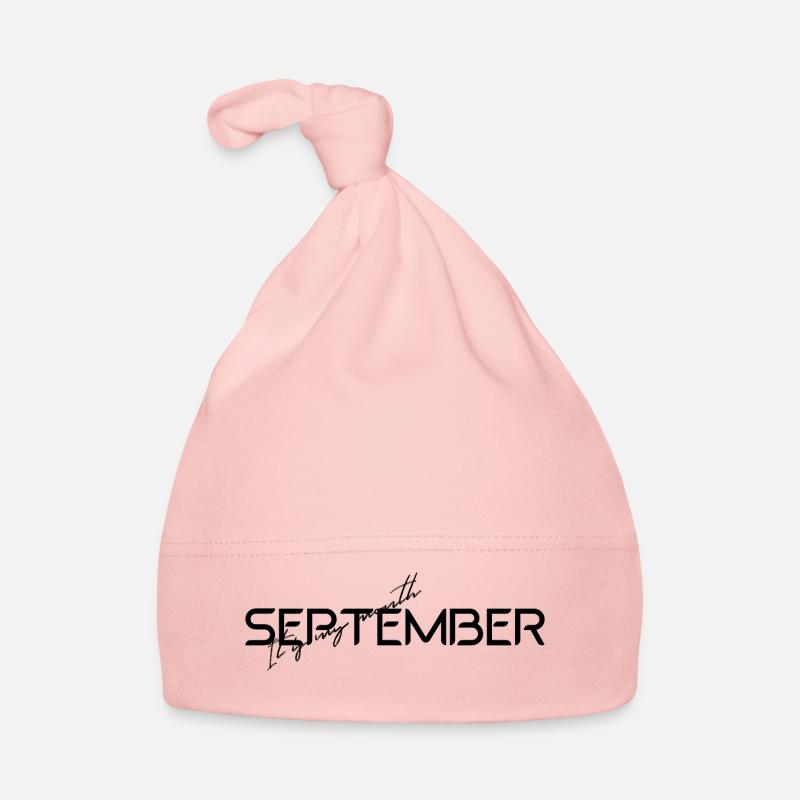 Septembre - C’est mon month - Bonnet bio Bébé - rose