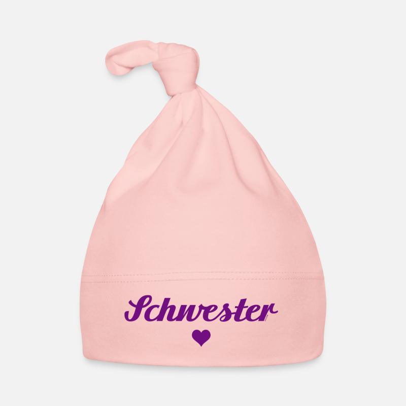 Schwesterherz violett Baby Bio-Mütze