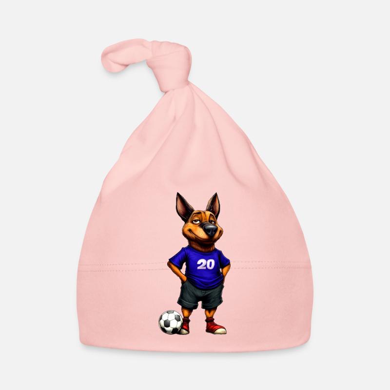 Chien Footballeur Bonnet bio Bébé